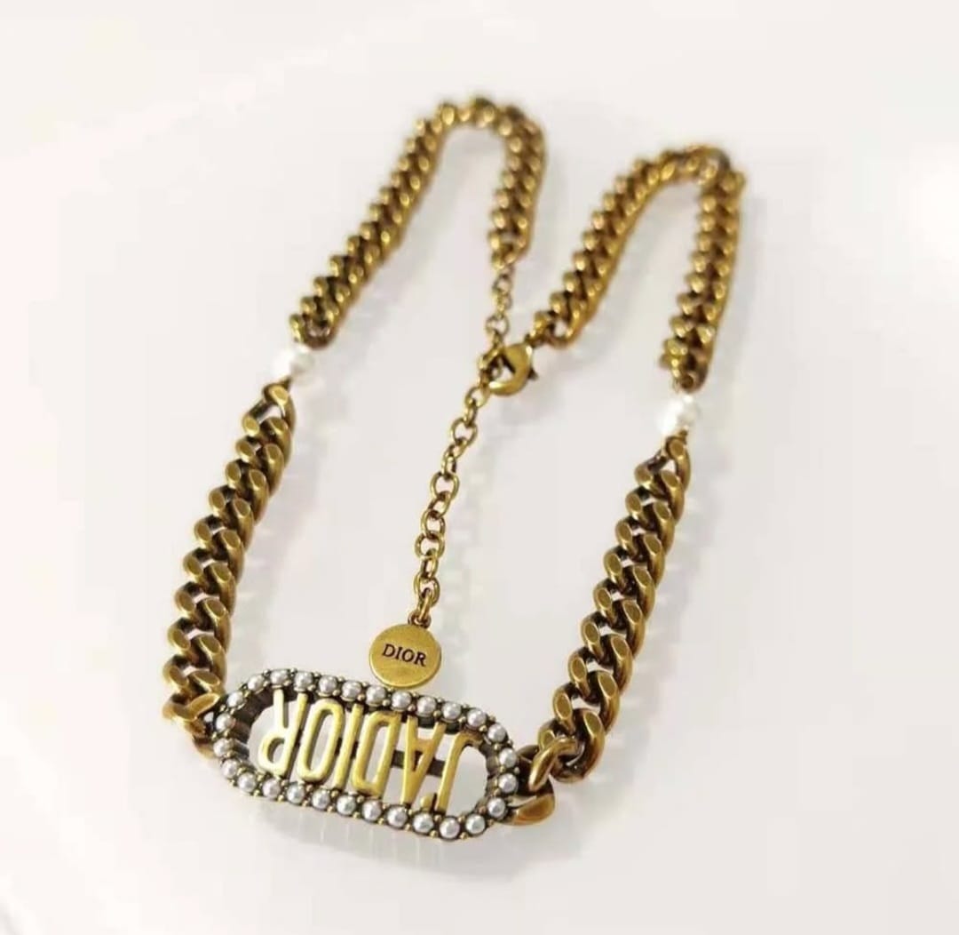 dior women j adior choker antique gold finish metal dior women j adior choker antique gold finish metal